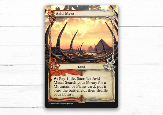 Arid Mesa - Custom MtG Proxy Card - Adventure Style