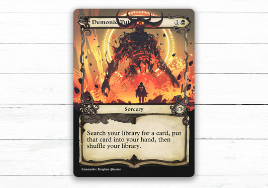 Demonic Tutor - Adventure Style - Custom MtG Proxy Card