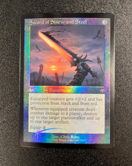 Sword of Sinew and Steel (FOIL Vintage) - MTG Proxy MH2