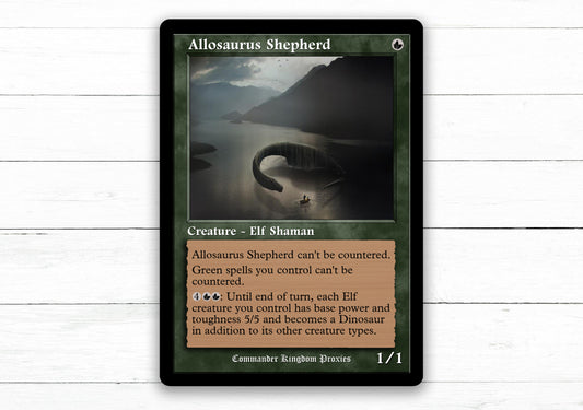 Allosaurus Shepherd V2 - Vintage Style - Custom MtG Proxy Card