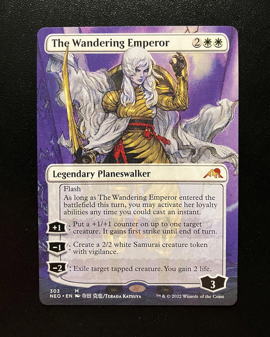 Wandering Emperor, The (Borderless) - MTG Proxy Neon Dynasty