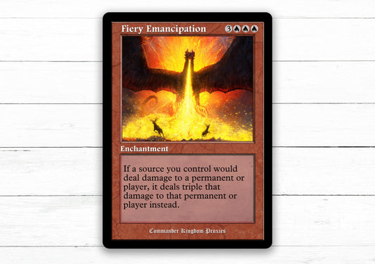 Fiery Emancipation - Vintage Style - Custom MtG Proxy Card