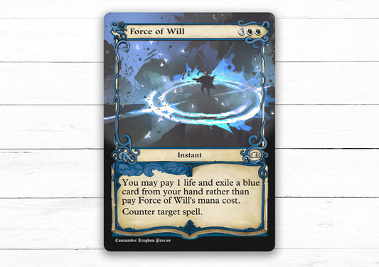 Force of Will - Adventure Style - Custom MtG Proxy Card