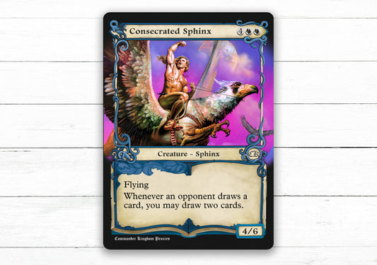 Consecrated Sphinx - Adventure Style - Custom MtG Proxy Card