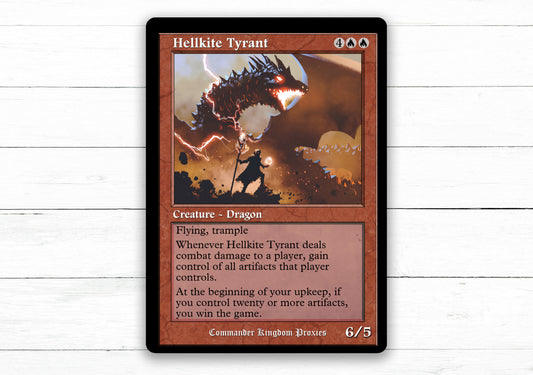 Hellkite Tyrant - Custom MtG Proxy Card - Vintage Style