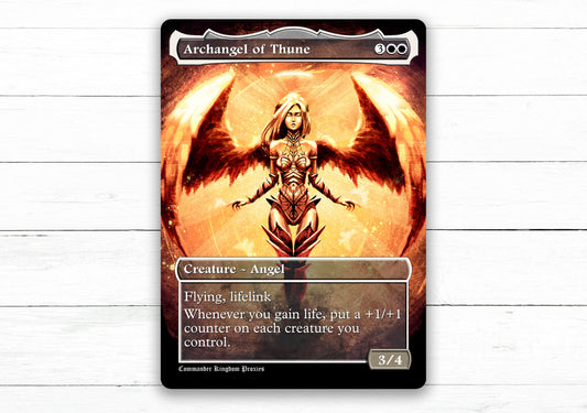 Archangel of Thune - Full Art Style - Custom MtG Proxy Card
